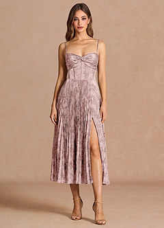 Robe Mi-Longue Rose Vesper image3