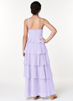 Azazie Daniela A-Line Ruched Chiffon Floor-Length Junior Bridesmaid Dress image2