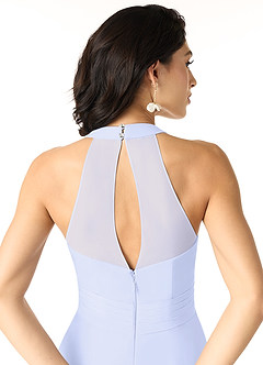 Azazie Danica Bridesmaid Dresses Lavender A-Line Pleated Chiffon Dress image5