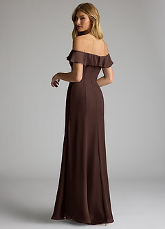 Azazie Sophie Final Sale Dusty Blue A-Line Off the Shoulder Chiffon Convertible Dress image5