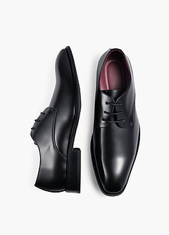 front Heren Oxfords met leren neus en effen neus