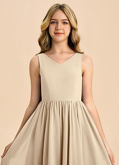 Azazie Hathaway Junior Klä av A-Line i Chiffong Rosett image6