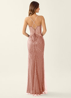 Magnolia Dusty Pink Mermaid Sequined embroidery Prom Dress image2