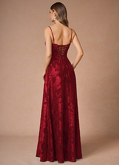 Hollis Ruby Red Lace Back Maxi Dress image1
