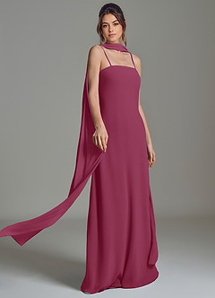 Azazie Ilana Bridesmaid Dresses Mulberry A-Line Strapless Chiffon Dress image7