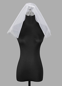 front Genevieve Shoulder Length Veil With Blusher