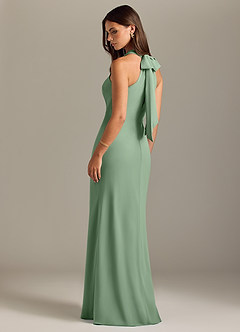 Azazie Doretta Bridesmaid Dresses Matcha Mermaid Pleated Chiffon Dress image7