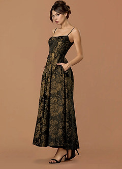 Lorraine Gold Black Maxi Dress image2