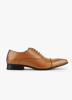front Herren-Oxfords aus Leder mit Cap Toe
