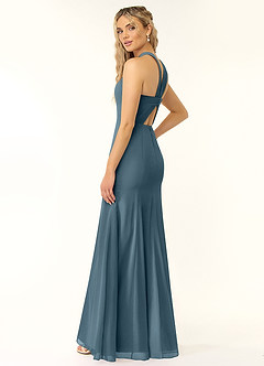 Azazie Rue Bridesmaid Dresses Twilight A-Line Halter Chiffon Dress image4
