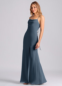 Azazie Grata Brudtärnklänningar Klä av Sjöjungfru i Chiffong Plisserad Neptunus image4