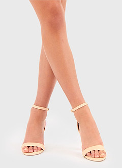 front One-Strap Buckle Chunky Heel Sandals
