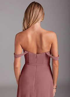 Azazie Aaron Final Sale Desert Rose A-Line Off the Shoulder Chiffon Convertible Dress image8