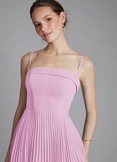 Azazie Mariana Bridesmaid Dresses Candy Pink A-Line Strapless Chiffon Dress image4