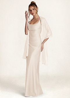 front Azazie Chiffon Sparkly Cover Up Scarf