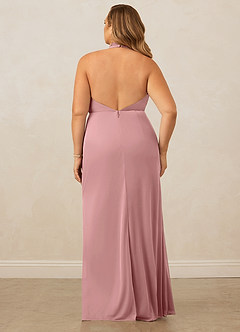 Christian Siriano Bridal for Azazie 1018 Venta Final Vestido de Cabernet de Malla de Corte Recto con Plisado image18