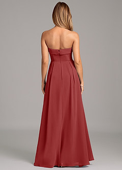 Azazie Lucienne Bridesmaid Dresses Rust A-Line Strapless Chiffon Convertible Dress image5