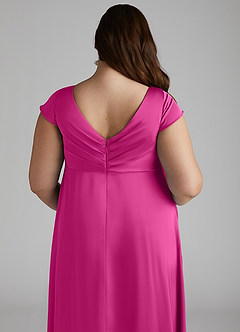 Azazie Allessia Abiti da damigella d'onore premaman Abito A-Line Plissettato Raso Elasticizzato Floor-Length image11