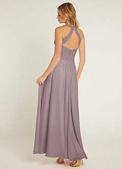 Azazie Claudia Bridesmaid Dresses Dusk A-Line Sweetheart Neckline Chiffon Dress image4