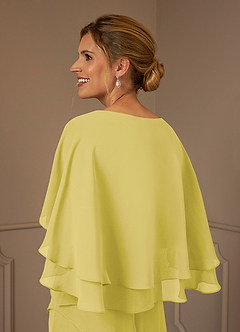 Azazie OHara Mother of the Bride Dresses Canary A-Line V-Neck Chiffon Dress image7