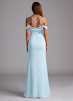Azazie Callan Bridesmaid Dresses Sky Blue Mermaid Pleated Chiffon Convertible Dress image2
