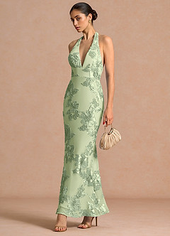 Cipriana Light Green Maxi Dress image4