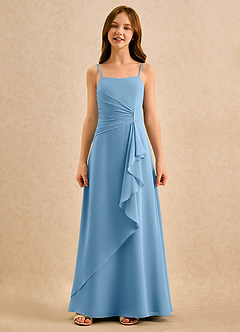 Azazie lolly Girls Formal Sukienki dla dziewczynek sypiących kwiaty Linia A Pofałdowany Szyfon Długość podłogi Sukienka image4