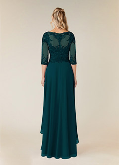 Azazie Monza Mother of the Bride Dresses Pine A-Line Lace Chiffon Dress image3