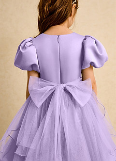 Azazie Cocoa vestidos de niña de las flores Vestido de Lila de Tul de Princesa con Plisado image9