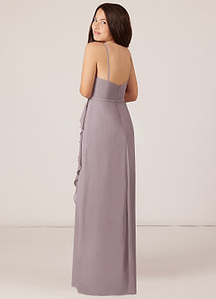 Azazie Kaylee Junior Dusk A-Line with Belt Chiffon Dress image5
