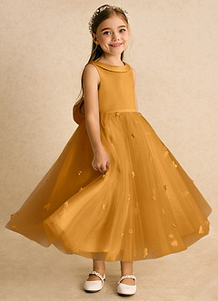 Azazie Angel vestidos de niña de las flores Vestido de Caramelo de Tul de Princesa con Lazo image2