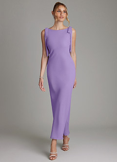 Azazie Luddie Bridesmaid Dresses Tahiti Mermaid Bow Chiffon Dress image4