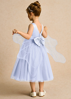 Azazie Pear Flower Girl Dresses Lavender Ball-Gown Bow Tulle Dress image5