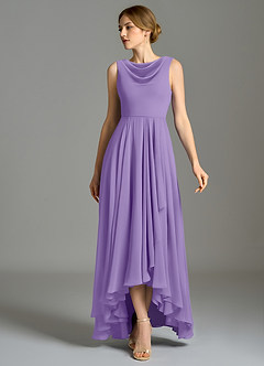 Azazie Wonderland Bridesmaid Dresses Tahiti A-Line Pleated Chiffon Dress image5