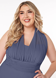 Azazie Fifi Bridesmaid Dresses Stormy A-Line Strapless Chiffon Convertible Dress image16