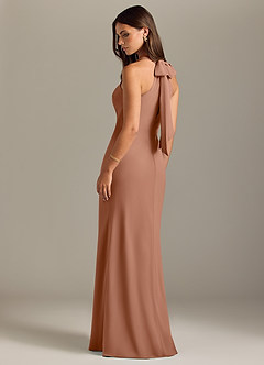 Azazie Doretta Bridesmaid Dresses Bronzer Mermaid Pleated Chiffon Dress image7