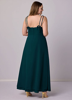 Barbie ♥ Azazie Final Sale Pine A-Line Pleated Chiffon Dress image11