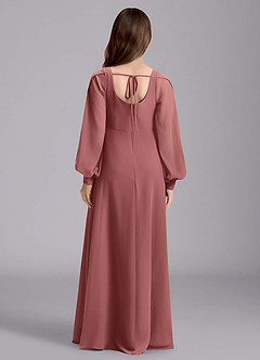 Azazie Bondi Junior Robe Trapèze en Mousseline de soie Blouson Améthyste image2