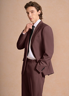 front James Espresso Structured Stretch Suit Jacket