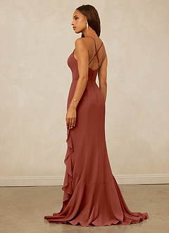 Christian Siriano Bridal for Azazie 1006 Bridesmaid Dresses Auburn Mermaid Ruched Chiffon Dress image2
