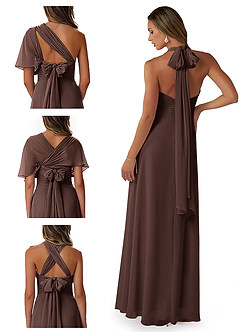 Azazie Fifi Bridesmaid Dresses Ganache A-Line Strapless Chiffon Convertible Dress image8