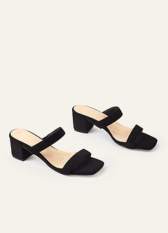 front Sandale à talon bas et épais à deux brides