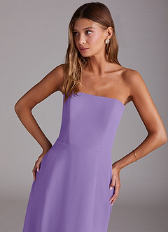 Azazie Wren Bridesmaid Dresses Tahiti A-Line Strapless Chiffon Dress image5