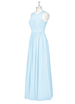 Azazie Nina Bridesmaid Dresses A-Line Pleated Chiffon Floor-Length Dress image8