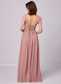 Barbie ♥ Azazie Bridesmaid Dresses Dusty Rose A-Line Corset Chiffon Dress image6