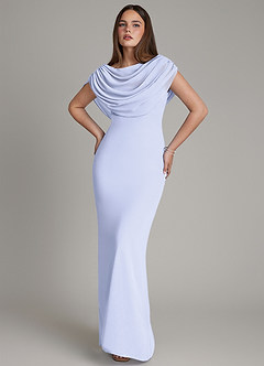 Azazie Hadley Bridesmaid Dresses Lavender Mermaid Pleated Chiffon Dress image10