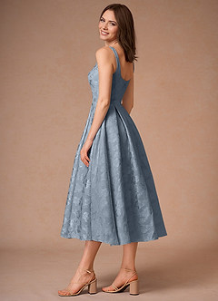 Briac Dusty Blue A-line Midi Dress image4