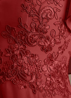 Azazie Frieda Mère de la mariée Robes Robe Trapèze en Mousseline de soie Appliqué Rouille image6