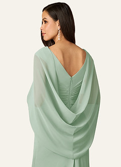 front Azazie Abrigo De Gasa Sarah De Color A Juego