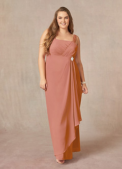 Azazie Weisz Mother of the Bride Dresses MAI TAI A-Line Square Neckline Pleated Chiffon Dress image10